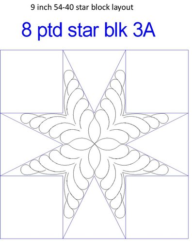 Pattern Block Star Worksheet.pdf Shop | Category: Designed by Nancy Haacke | Product: 8 Ptd star block 3A