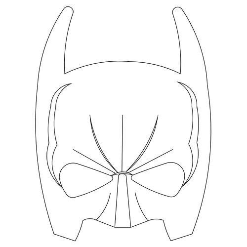 Batman Mask Coloring Pages Sketch Coloring Page