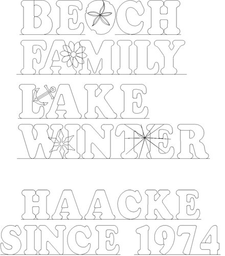 Chunky Script Numbers Shop | Category: Designed by Nancy Haacke | Product: Chunky Letters and ...
