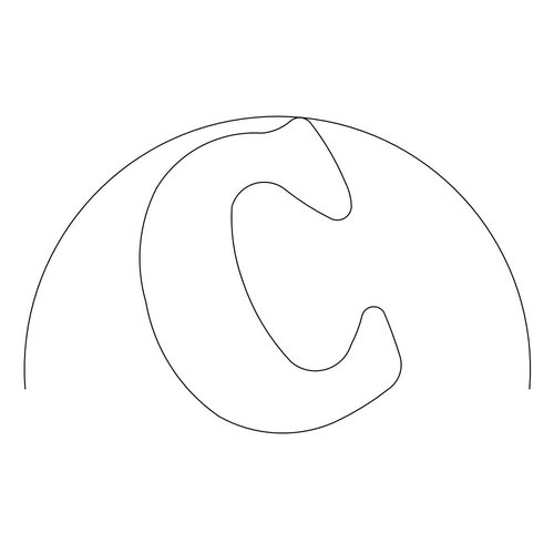 Shop | Category: Designed by Nancy Haacke | Product: Clamshell Letter C E2E