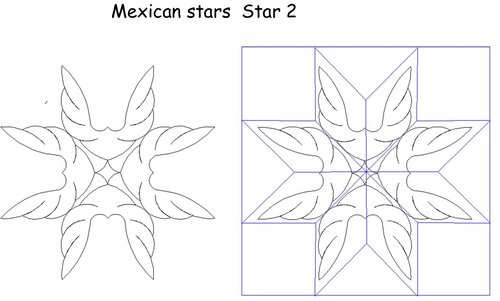 Shop | Category: Star Block Patterns | Product: Mexican stars Star 2