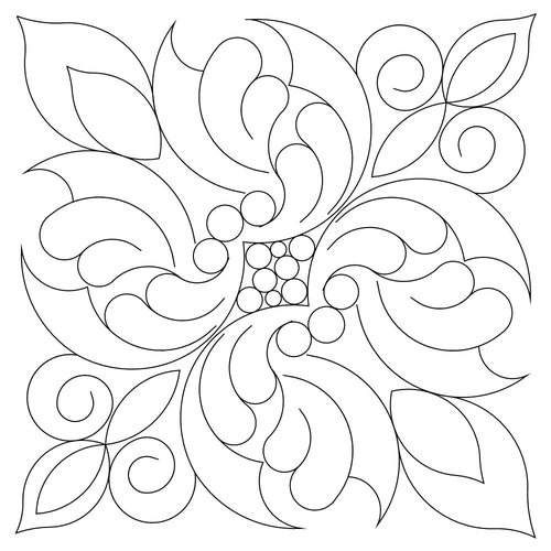 Shop | Category: Blocks | Product: Victorian Feather 9 inch Block