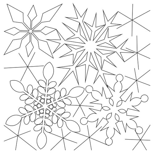 Shop | Category: Blocks | Product: Snowflake 12 inch blk