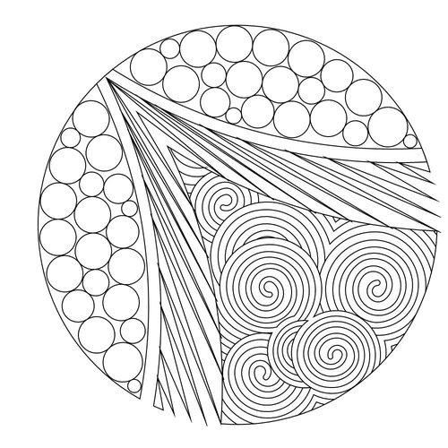 Shop | Category: Compass or Circle patterns | Product: VC Modern zen circle